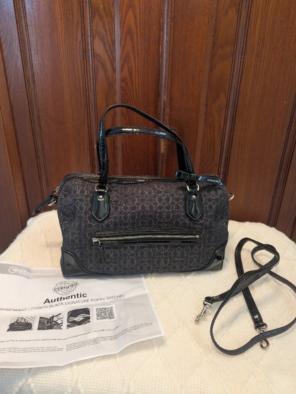Coach East West Poppy Signature Satchel #26426